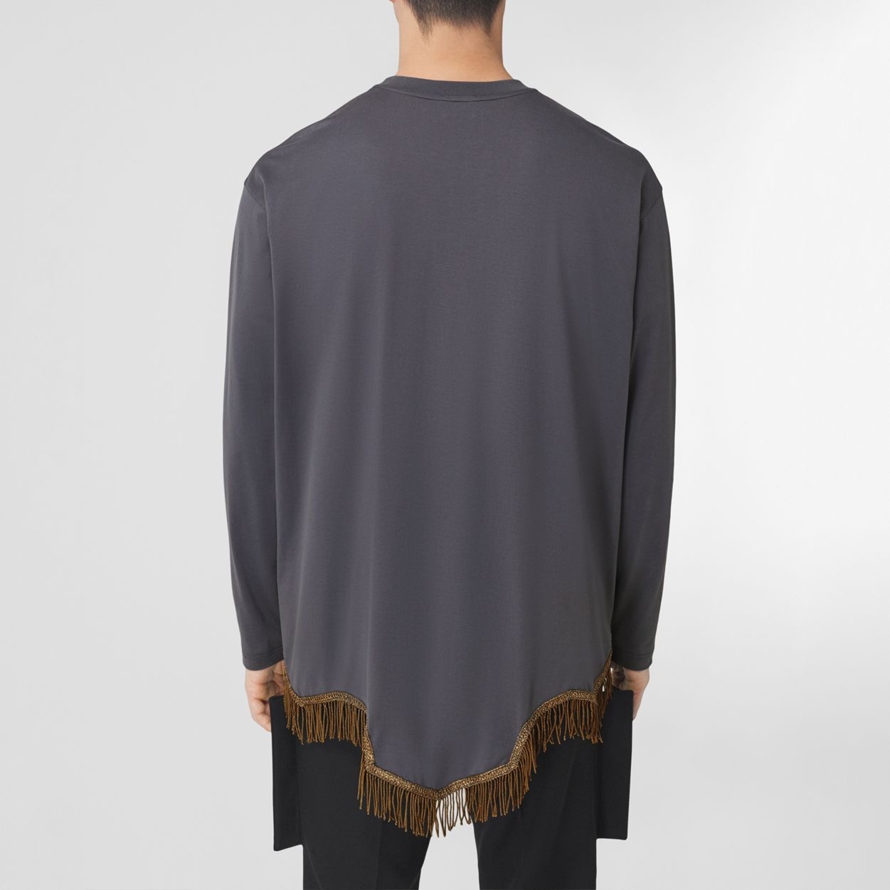 Bullion Fringing Long-sleeve Cotton Top - 4