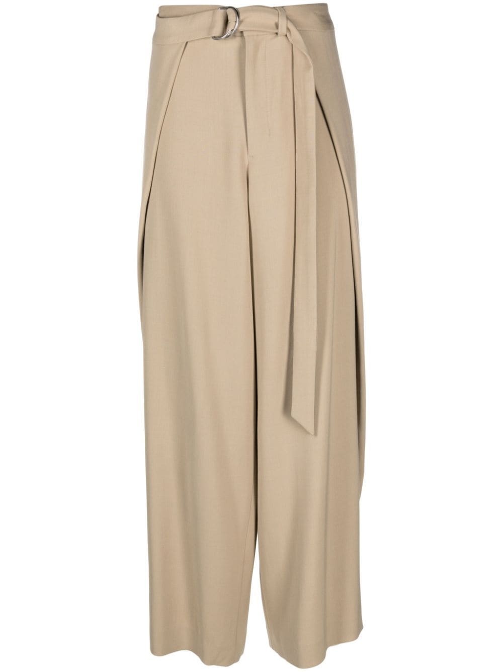 belted wide leg trousers - 1