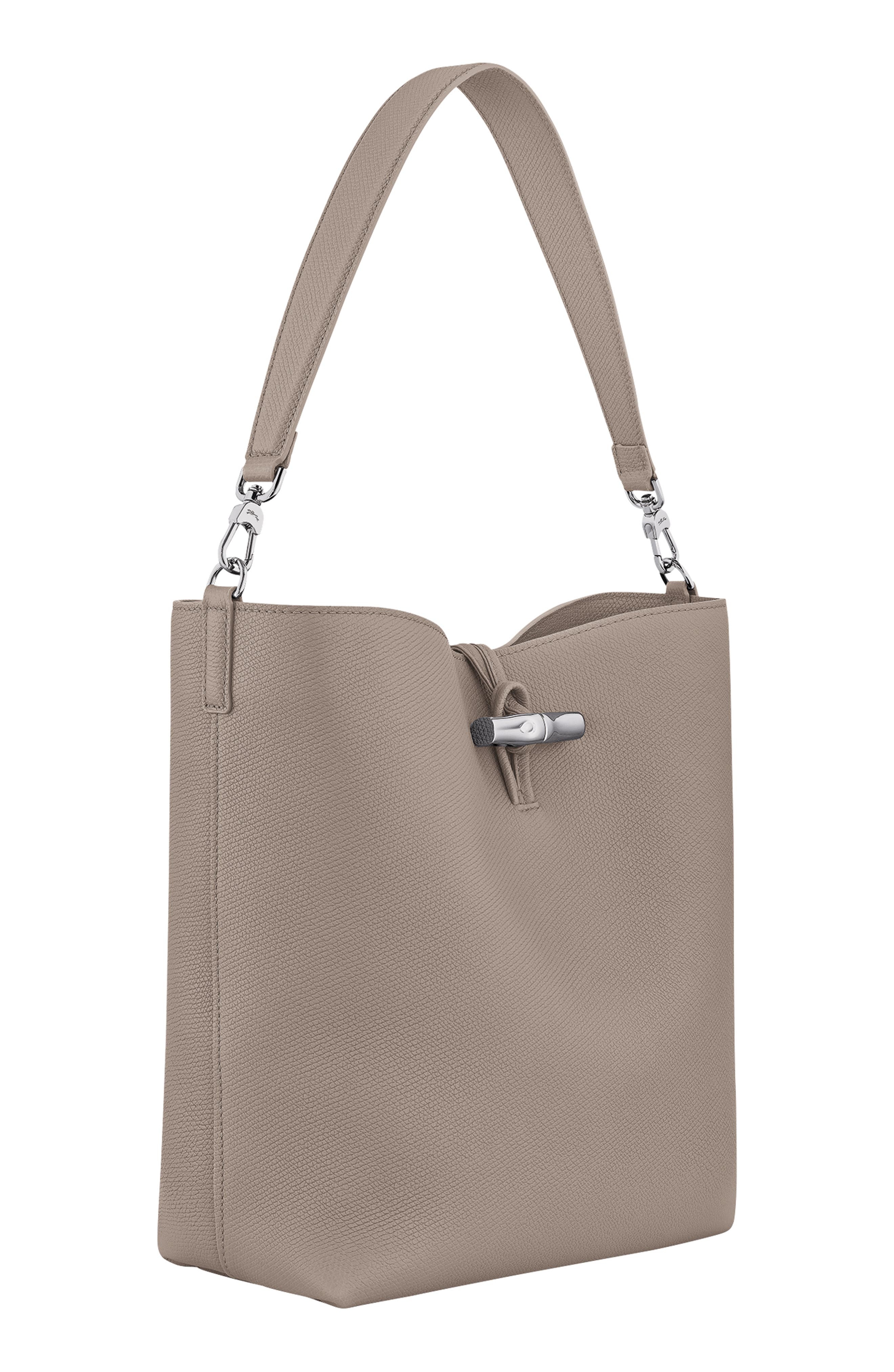 Longchamp Medium Le Roseau Leather Hobo Bag in Clay at Nordstrom - 5