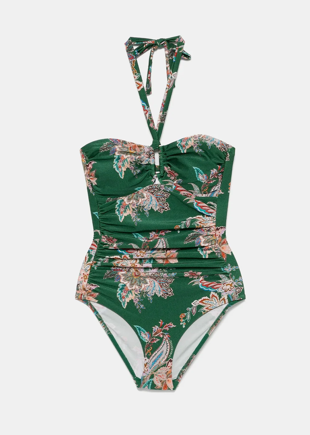 Tea Multi Paisley Rhiannon Wide Link Swimsuit - 1