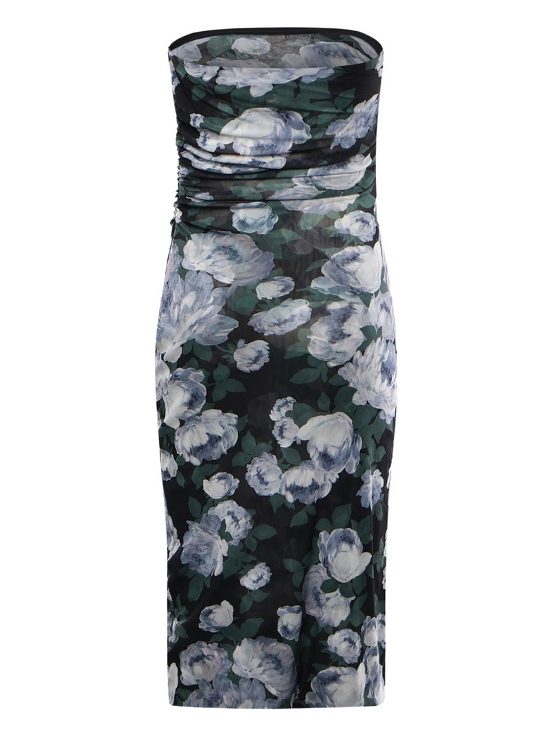 Stella McCartney floral strapless midi dress outlook