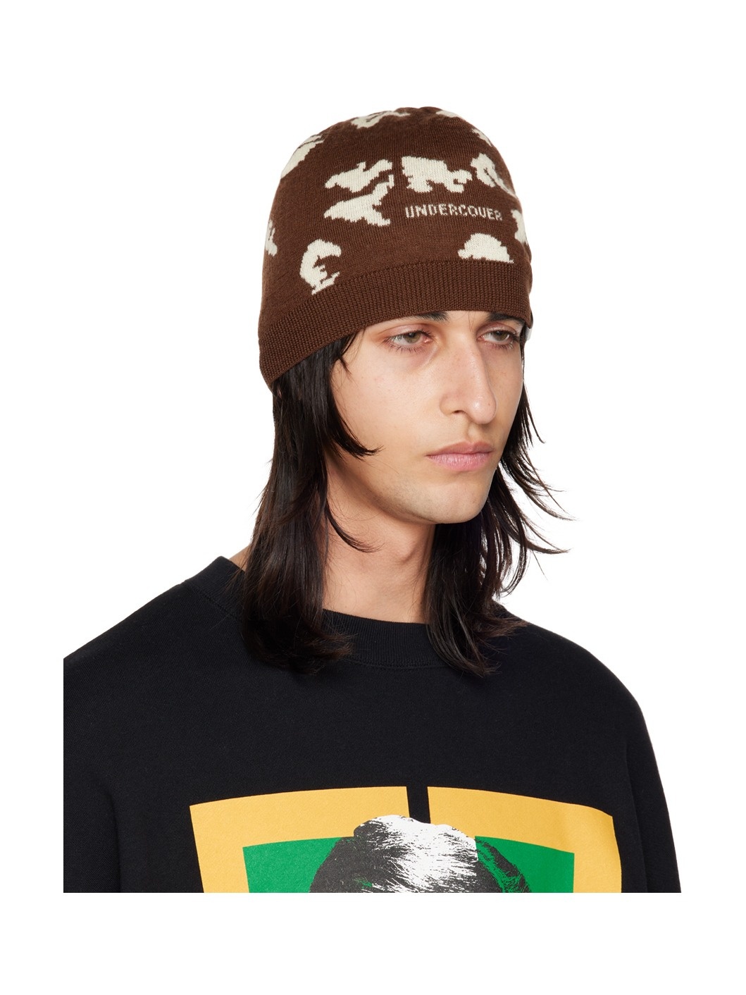 Brown Intarsia Beanie - 2