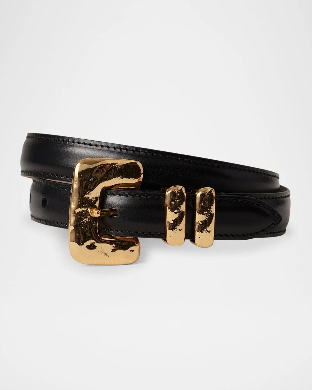 Tetra Buckle Leather Belt - 1