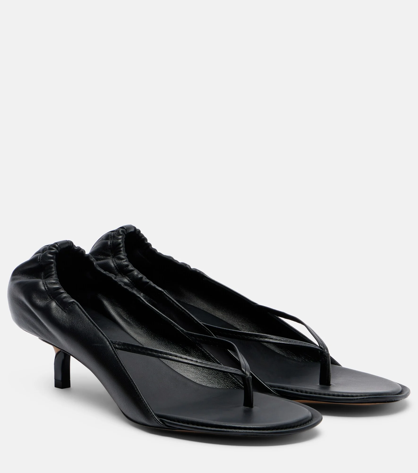 Leather thong sandals - 1