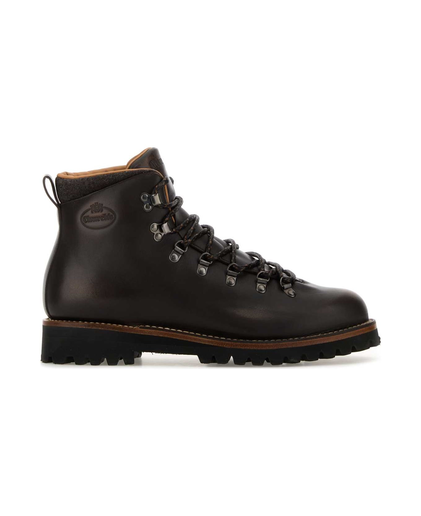 Dark Brown Leather Poulton Ankle Boots - 1