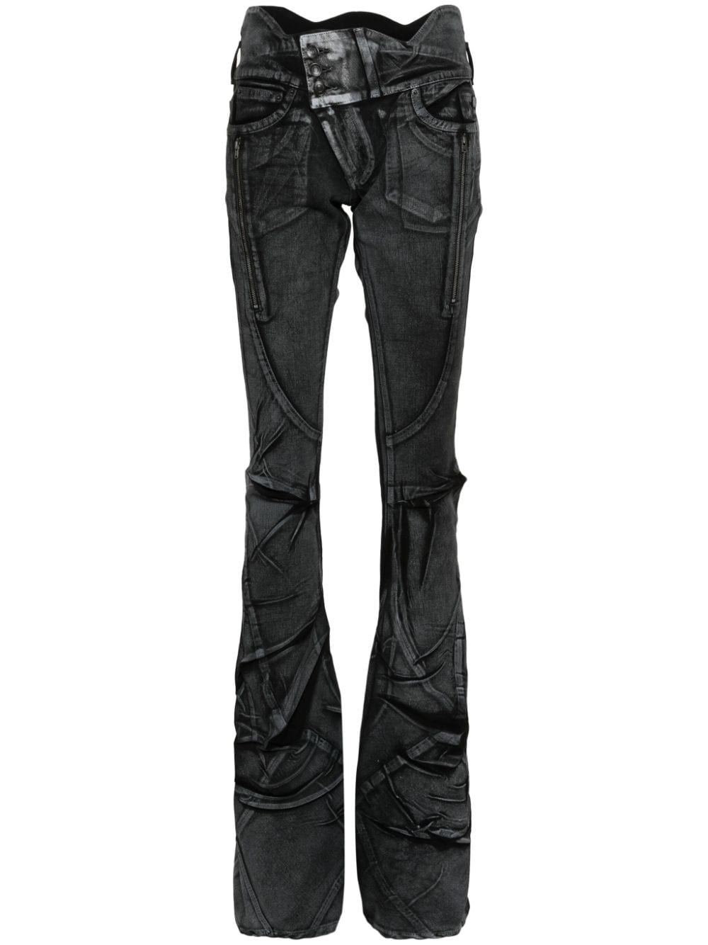 Big Waistband Drape skinny jeans - 1