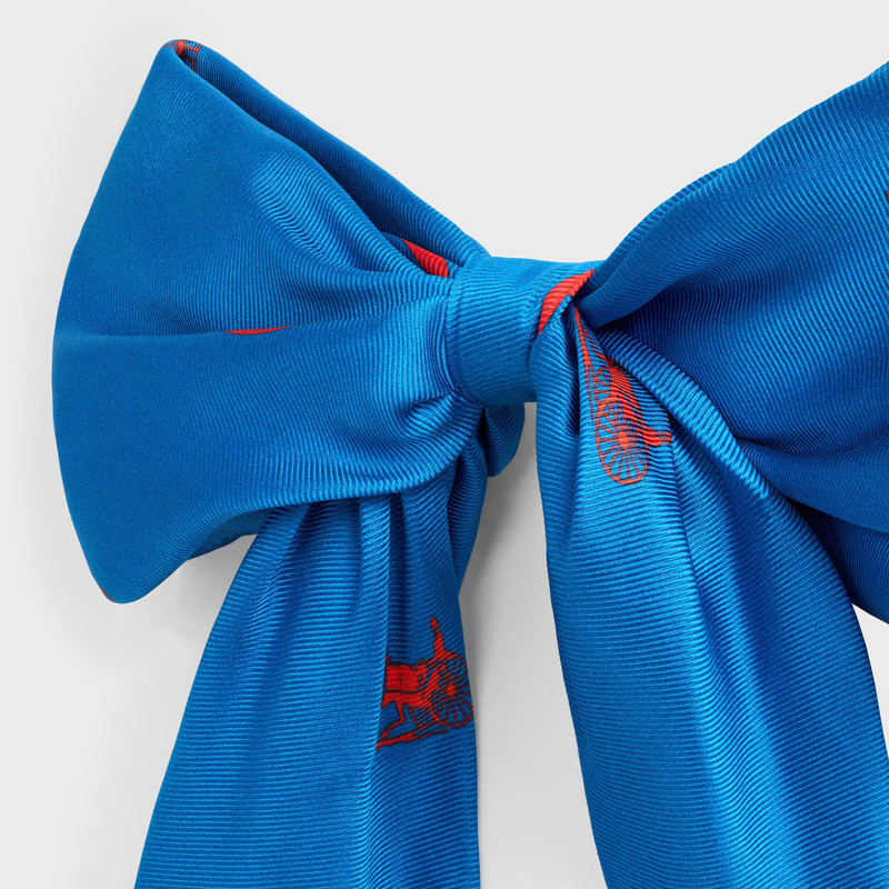 CELINE Celine Big Ribbon Hair Clip in Silk and Steel outlook