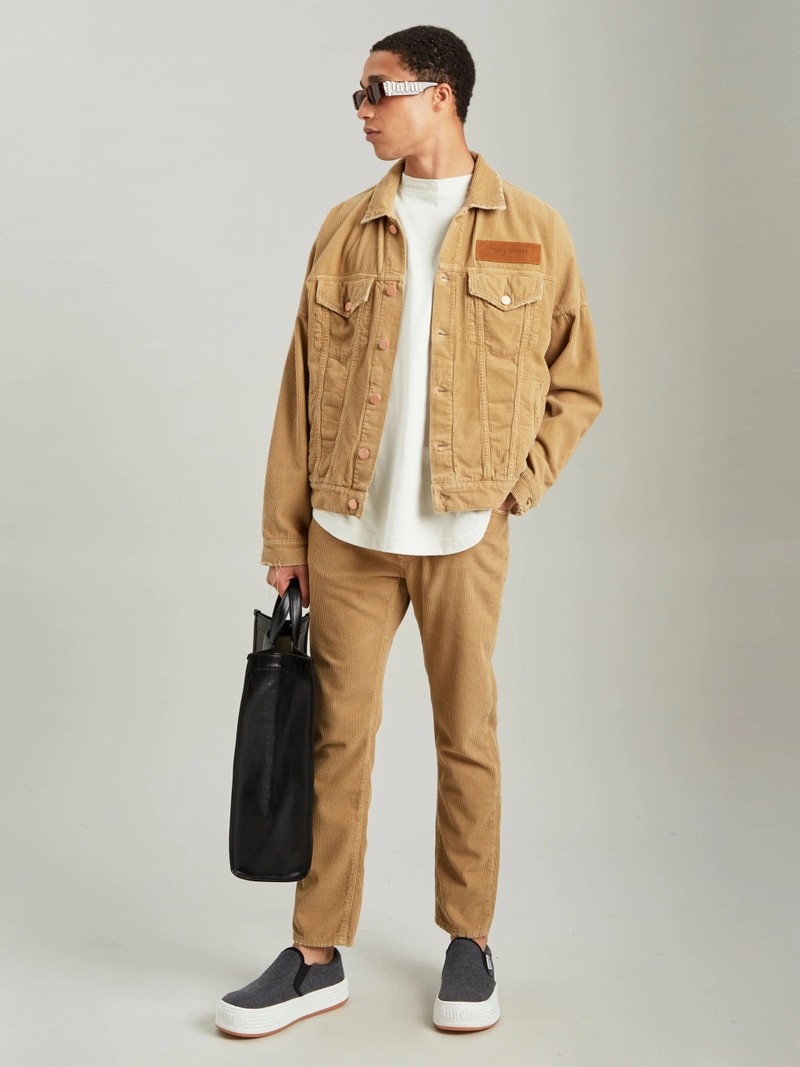 Palm Angels CURVED LOGO CORDUROY PANTS outlook