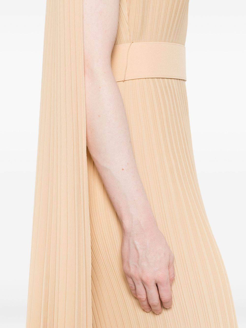 pleated cape maxi dress - 5