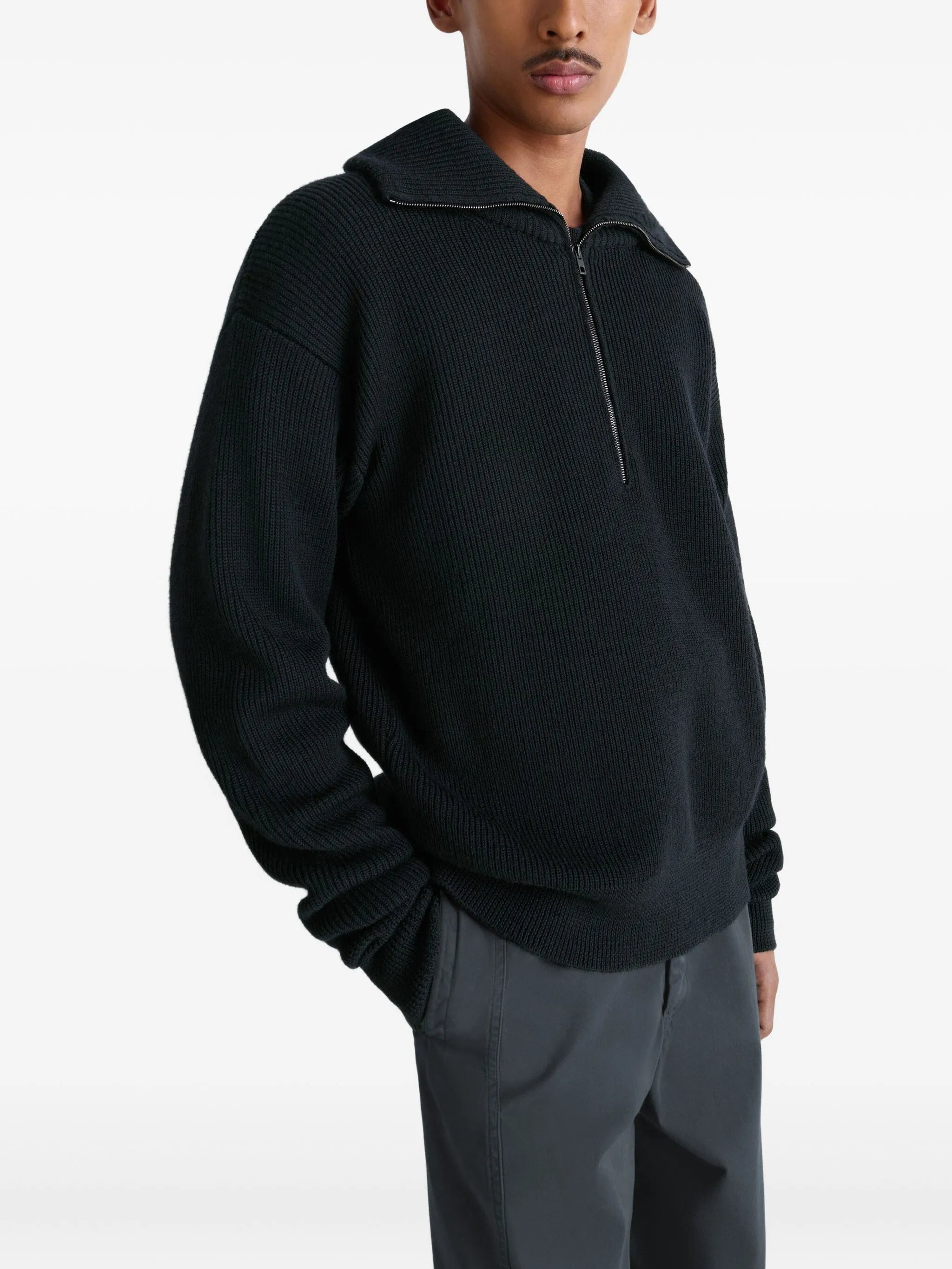 Lemaire Ribbed Half-zip Sweater - 3