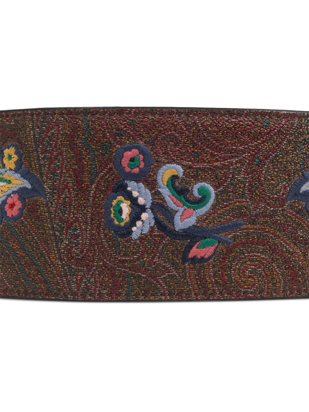 floral-embroidered belt - 4