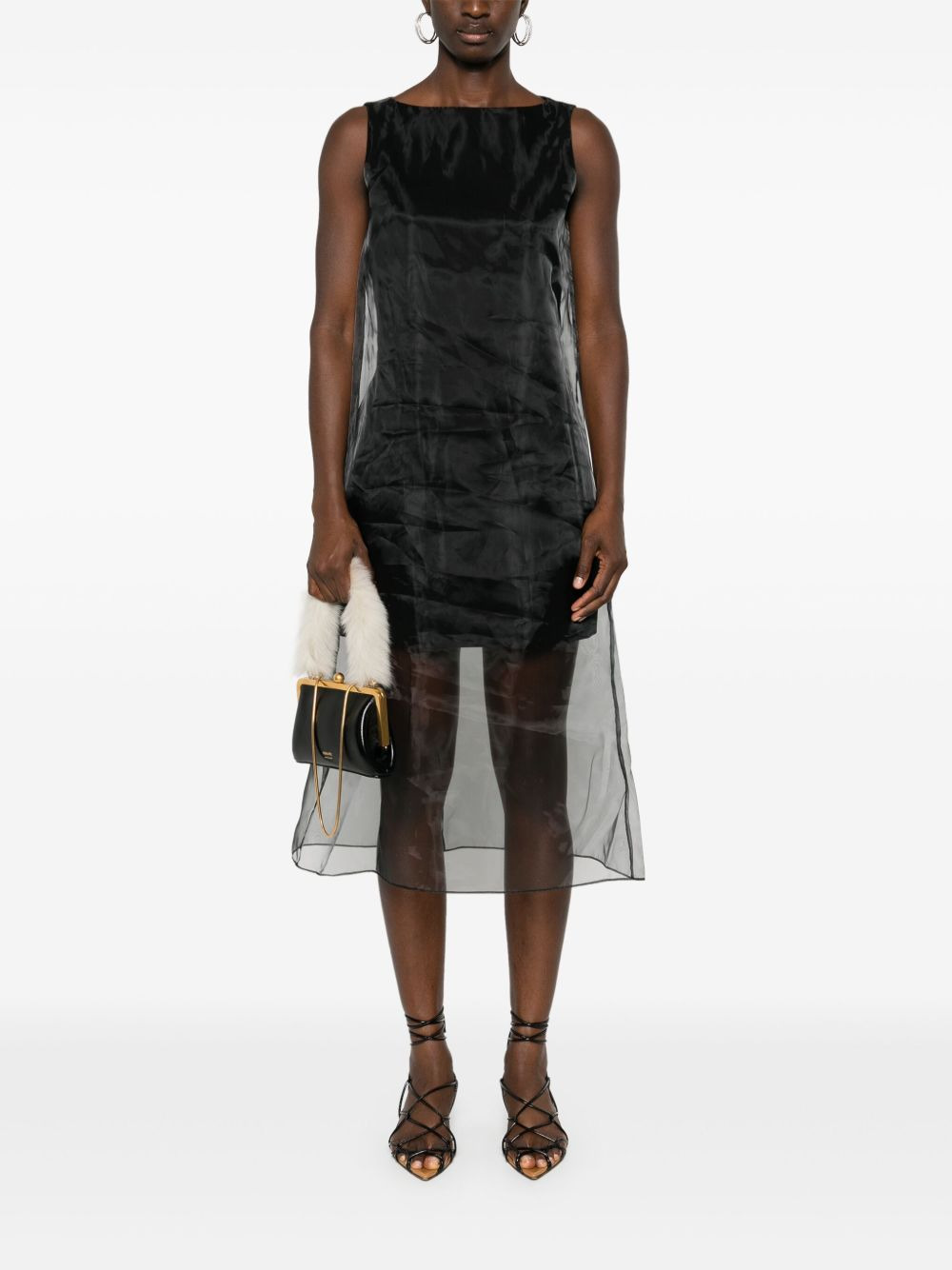 overlay midi dress - 2