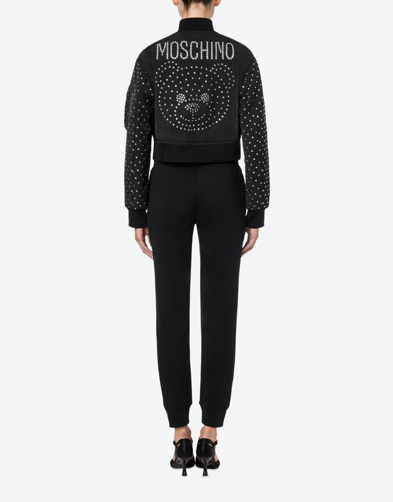 CRYSTAL TEDDY HEAVY NYLON BOMBER 3