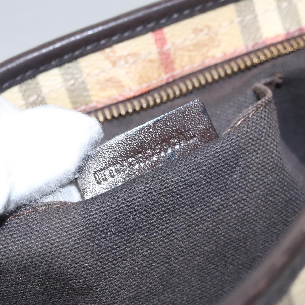 Burberry Nova Check Tote Bag Pvc Leather Beige - 12