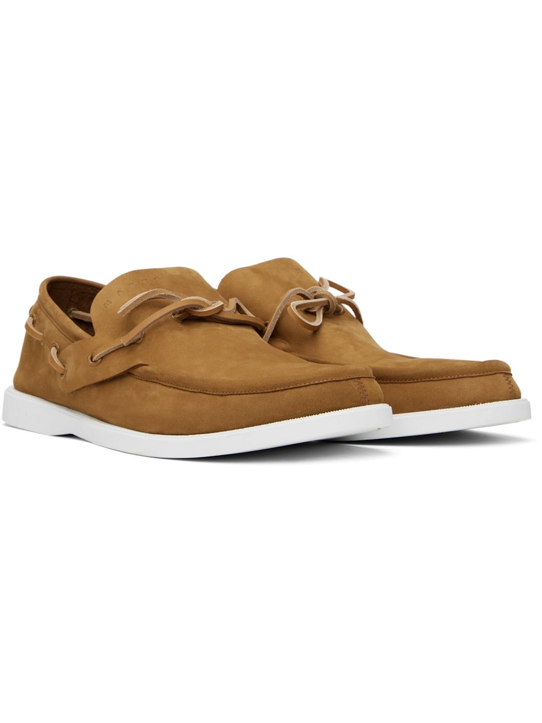 Tan Nubuck Boat Shoes - 4