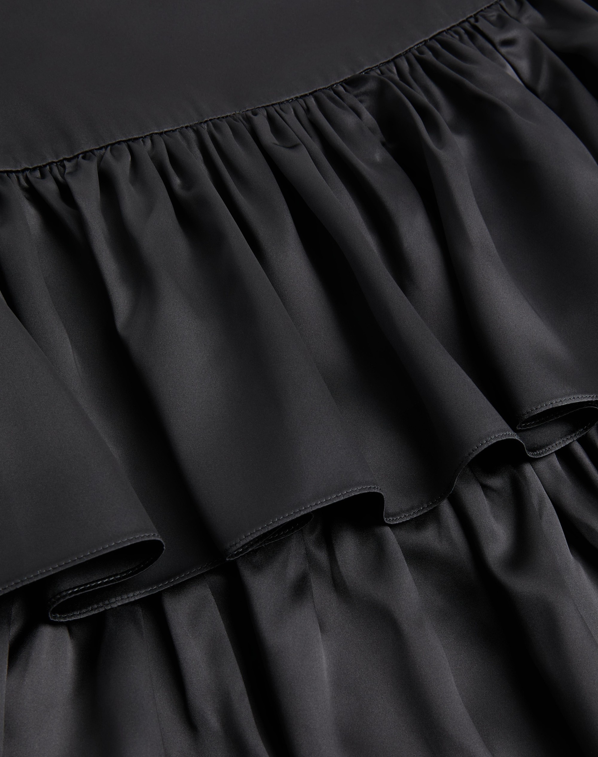 SATIN RUFFLE SKIRT— - 7