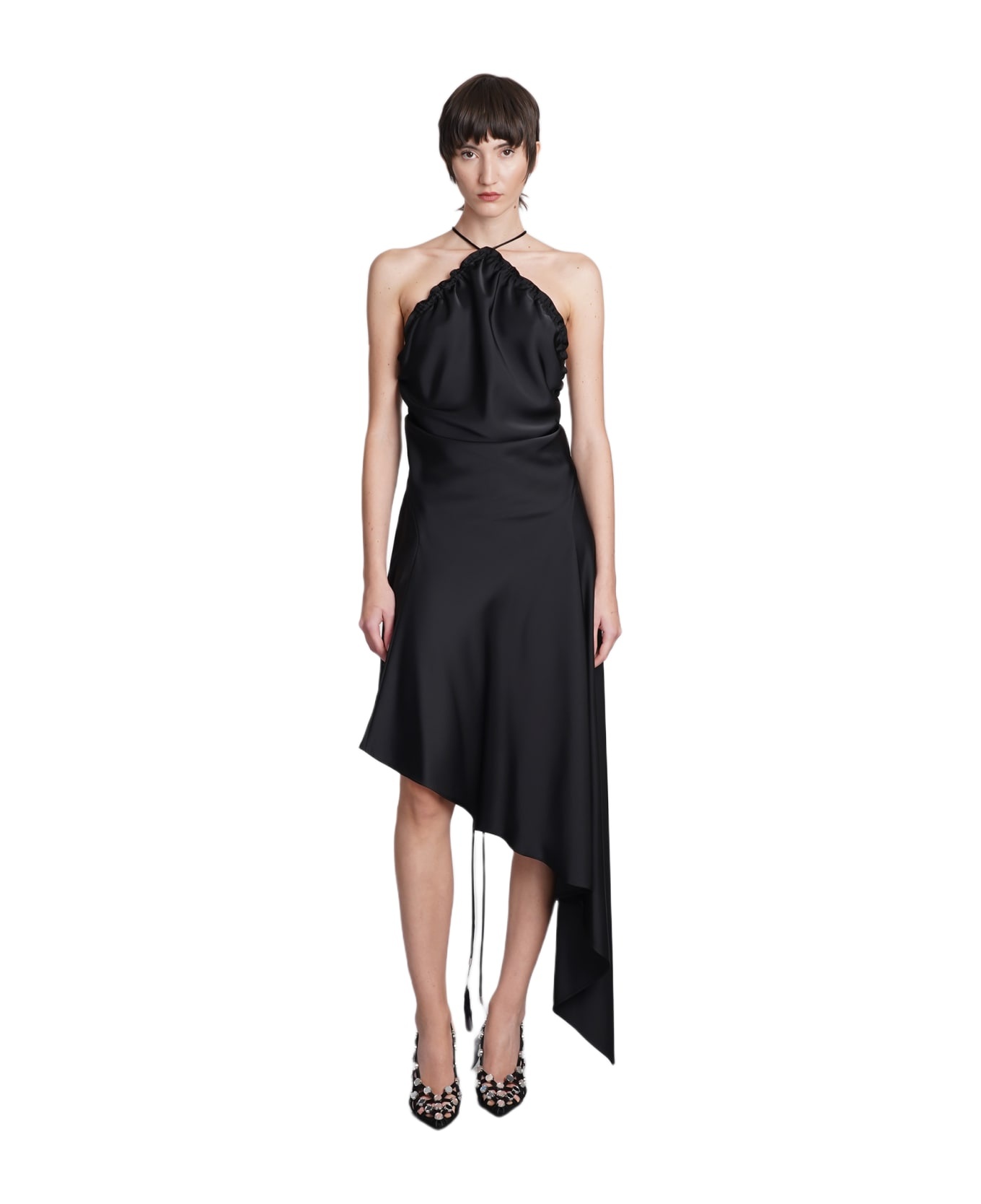 Dress In Black Satin - 1