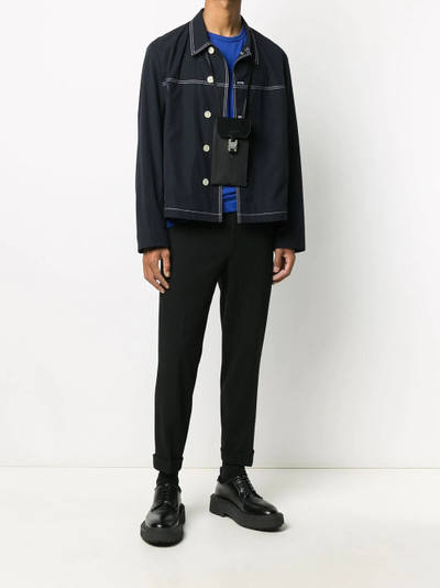 Neil Barrett pinstriped cropped trousers outlook