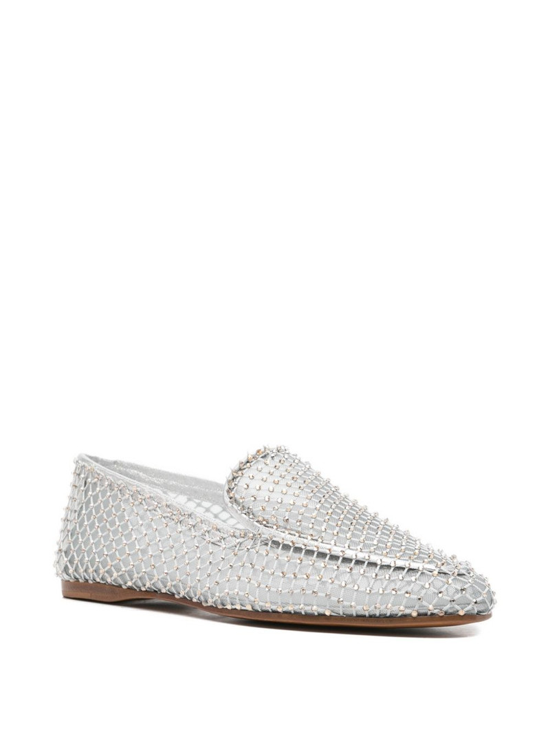 forte_forte crystal-embellished mesh loafers outlook