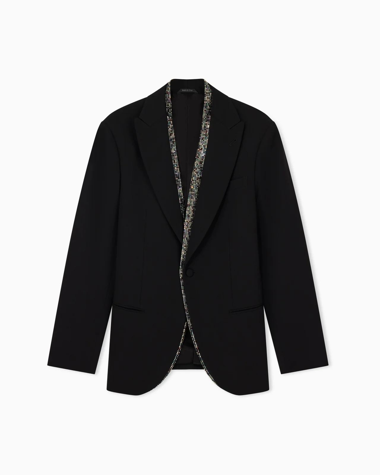 SOHO LINE SINGLE-BREASTED TUXEDO JACKET IN WOOL CRÊPE - 1