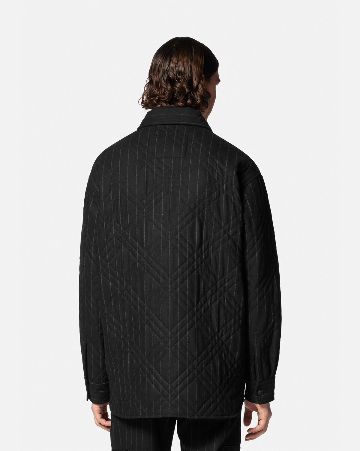 Pinstripe Blouson Jacket - 4