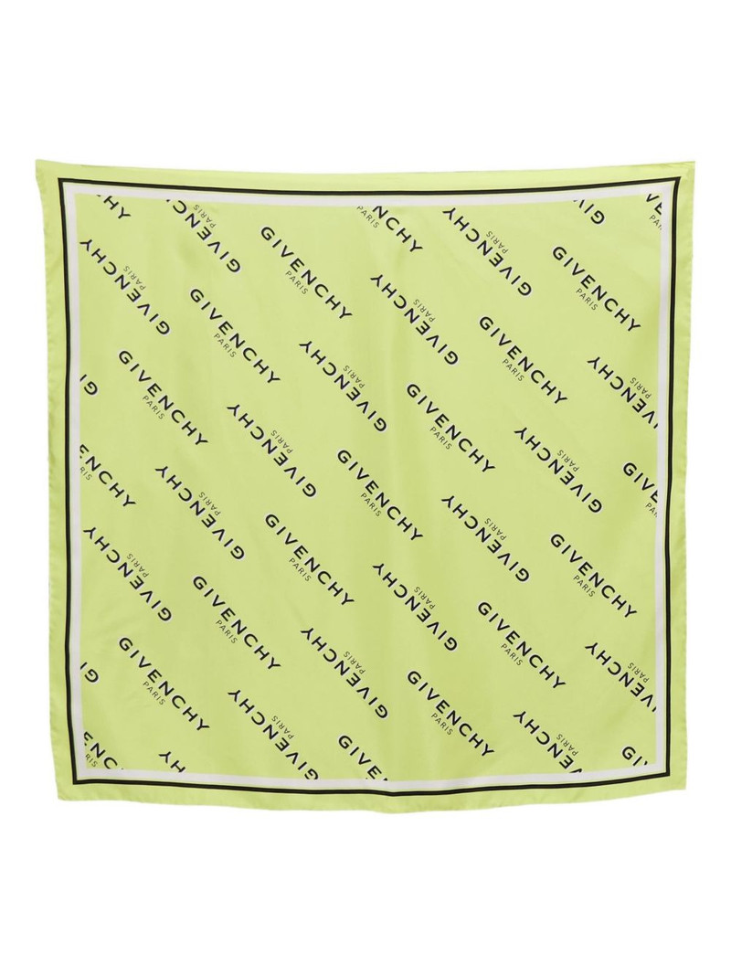 logo-print silk scarf 1