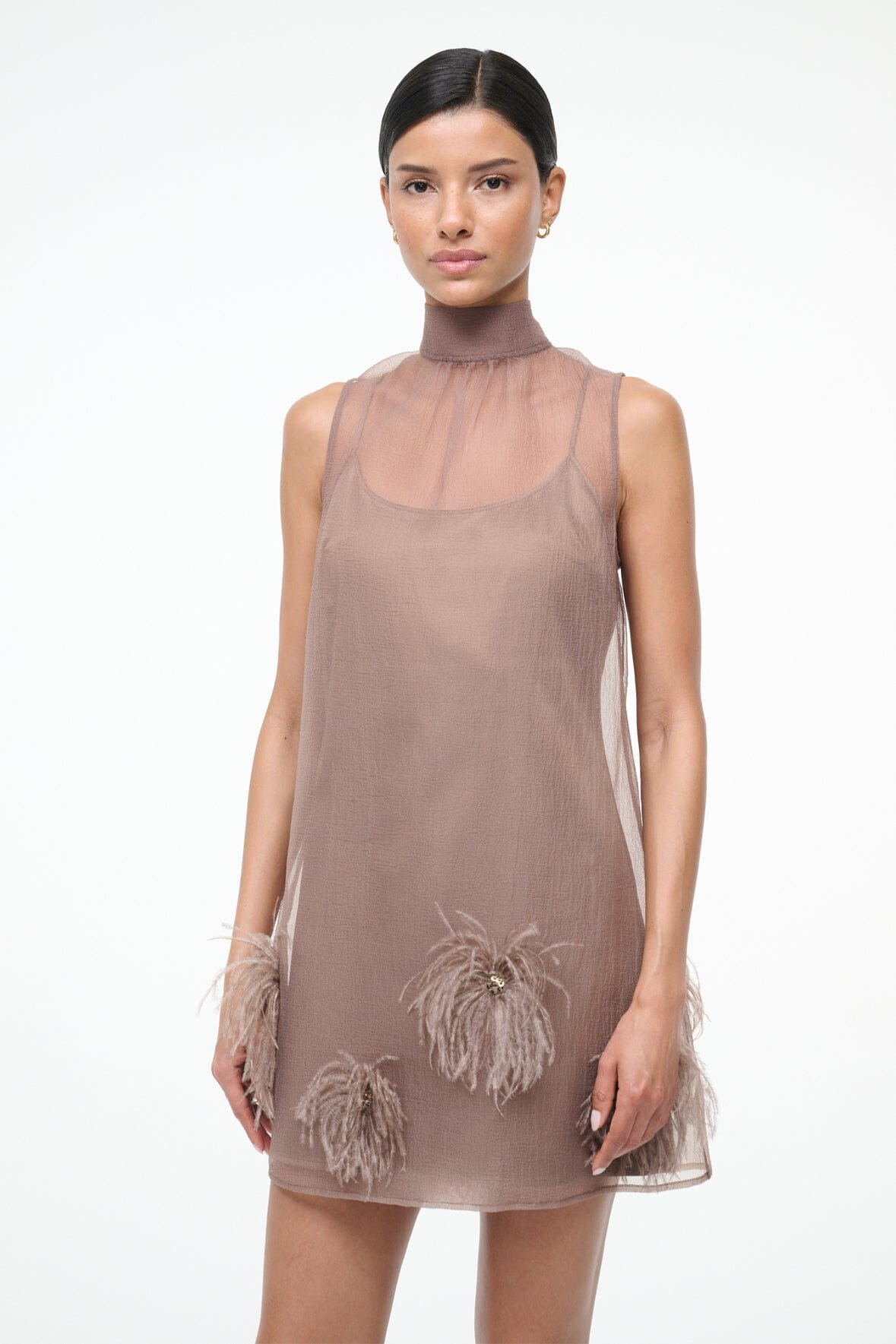 STAUD ALBEE MINI DRESS TRUFFLE - 3