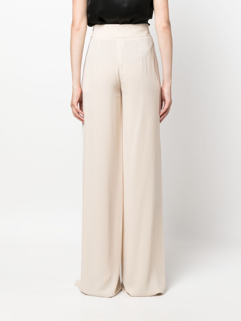 side-slit layered silk trousers - 4
