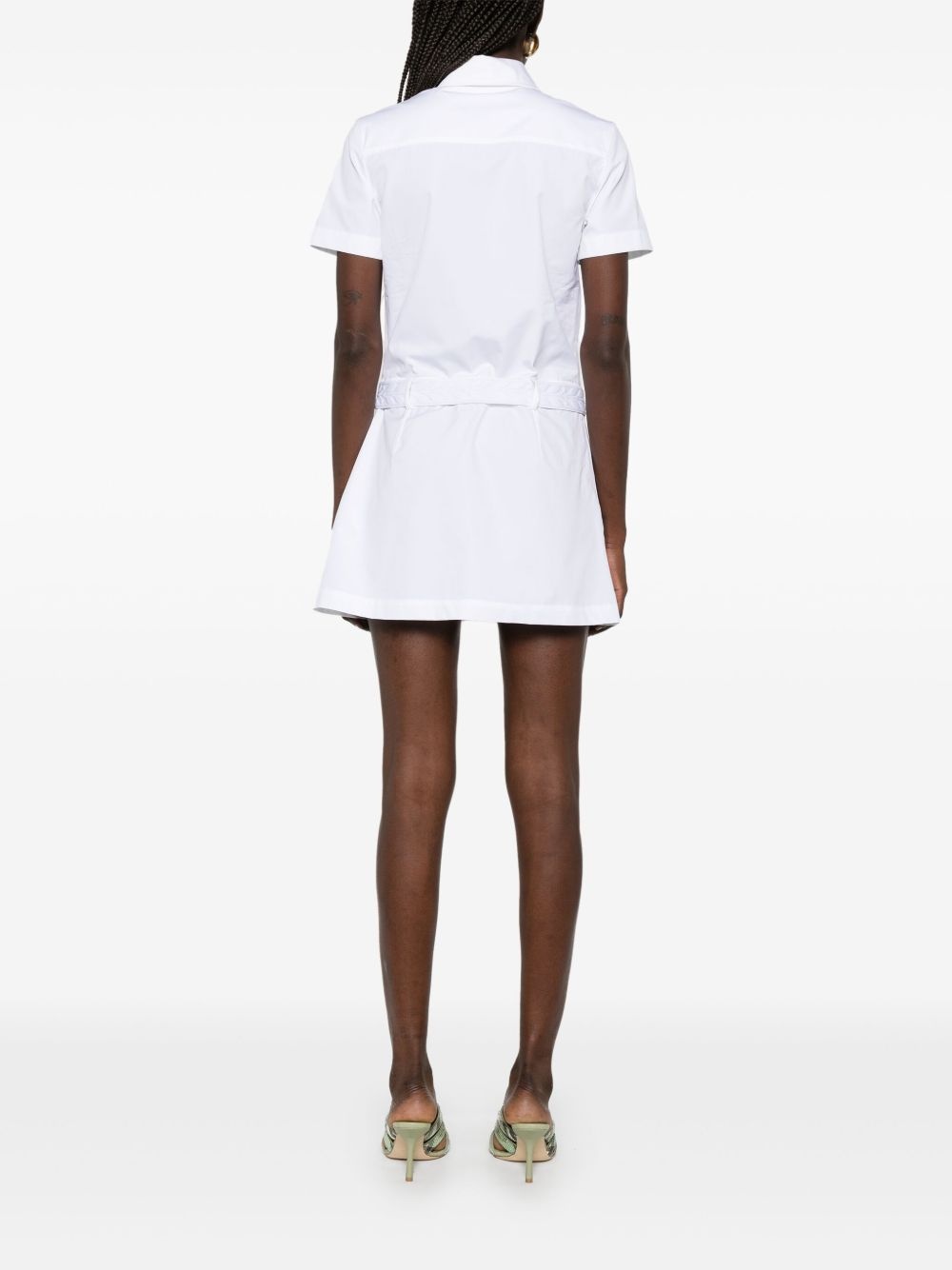 pleated cotton mini dress - 4