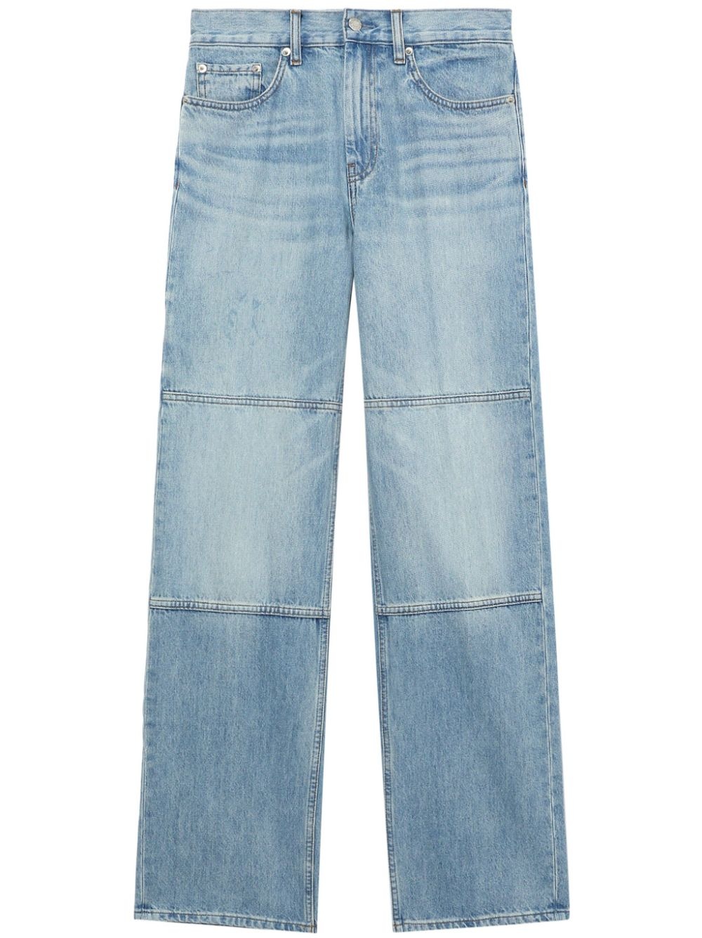 straight-leg panelled jeans - 1