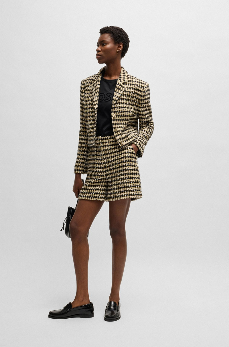 BOSS MERCERIZED-COTTON T-SHIRT WITH LOGO DETAIL outlook