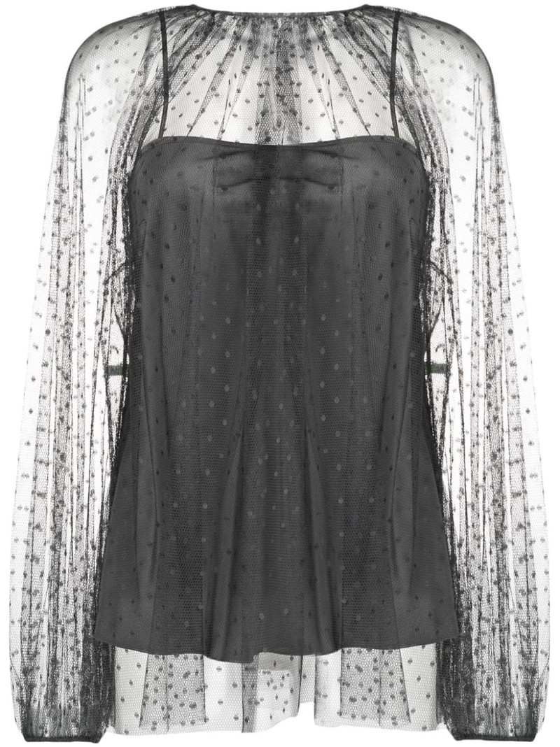 polka-dot tulle blouse 1