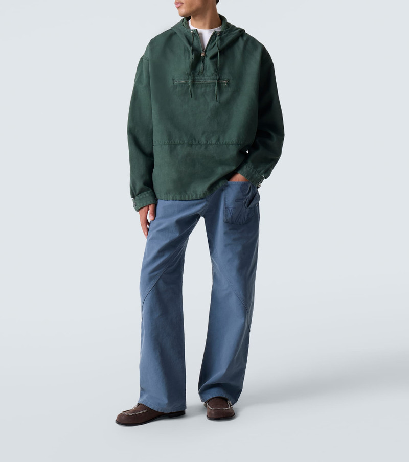 JW Anderson Twisted cotton canvas wide-leg pants outlook