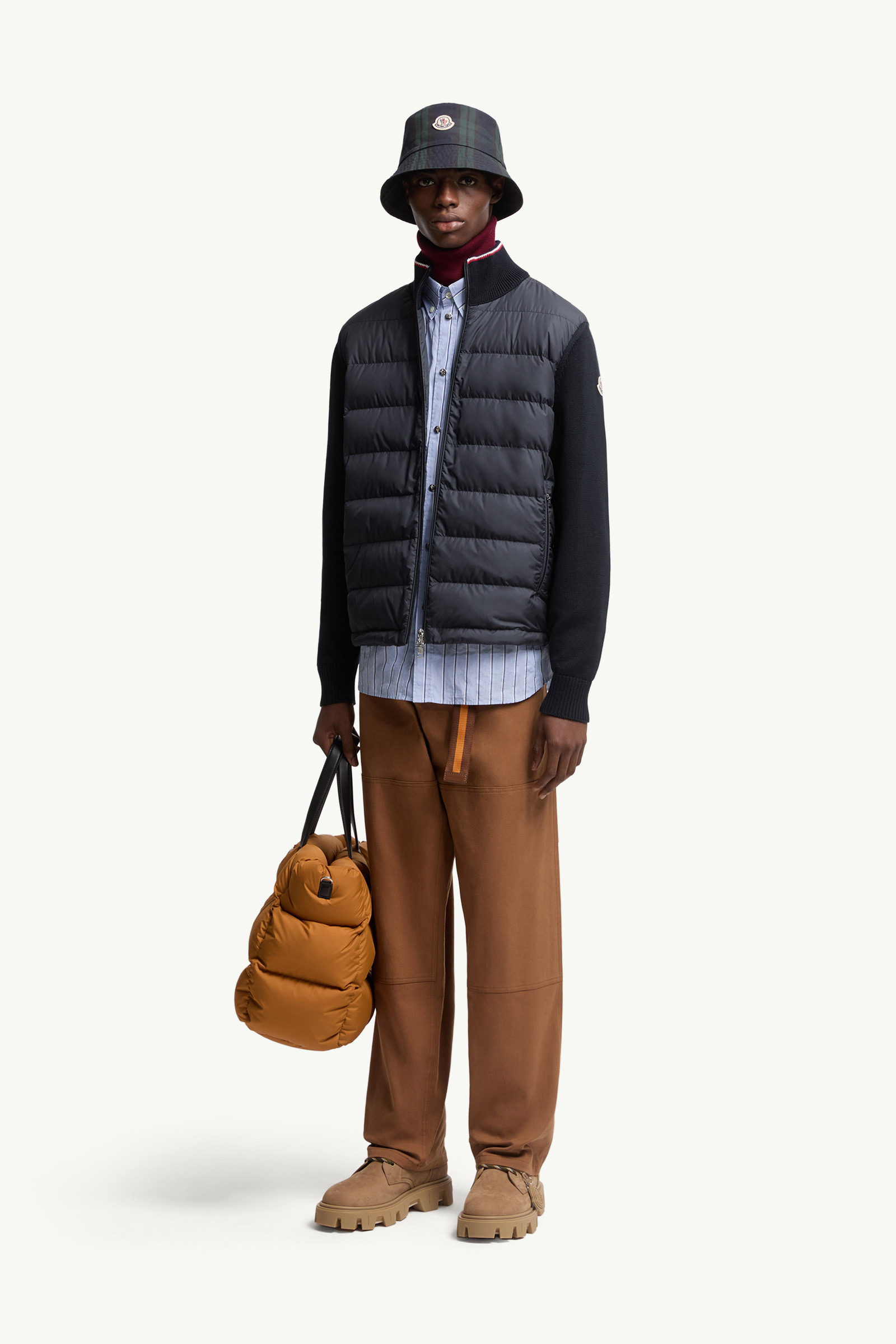 Padded Zip-Up Cotton Cardigan - 2
