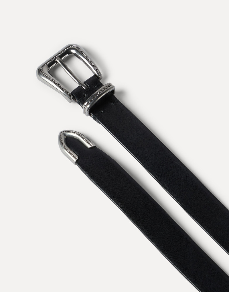 Brunello Cucinelli Cowhide belt with monili outlook