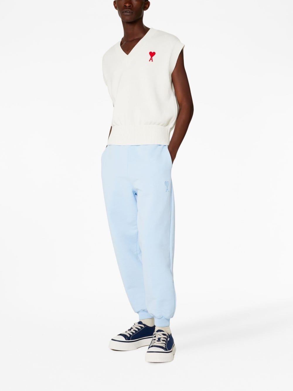 embroidered-logo cotton track pants - 2