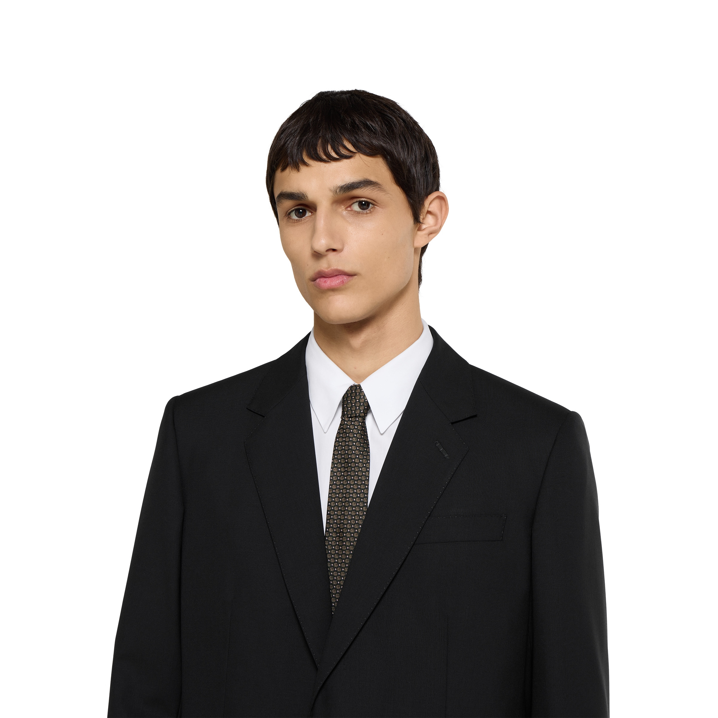 Double G silk jacquard tie - 3