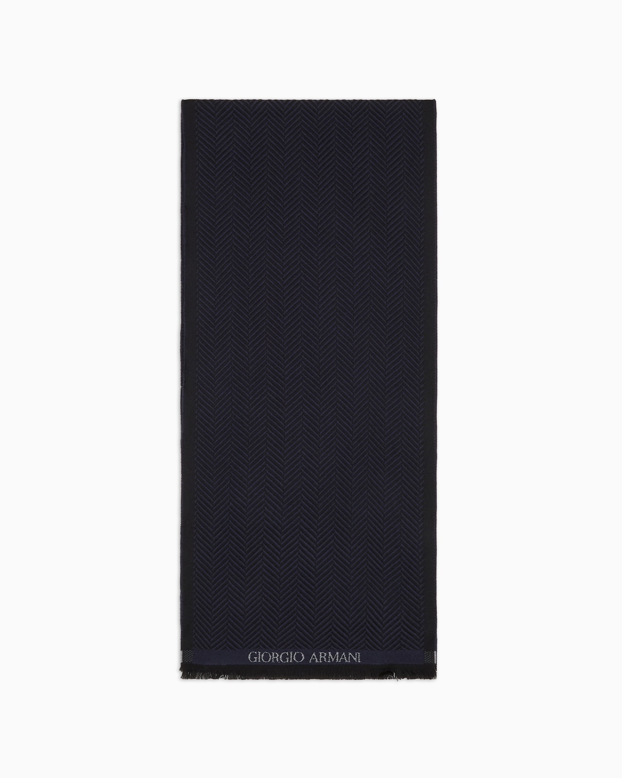 CHEVRON JACQUARD WOOL SCARF - 1