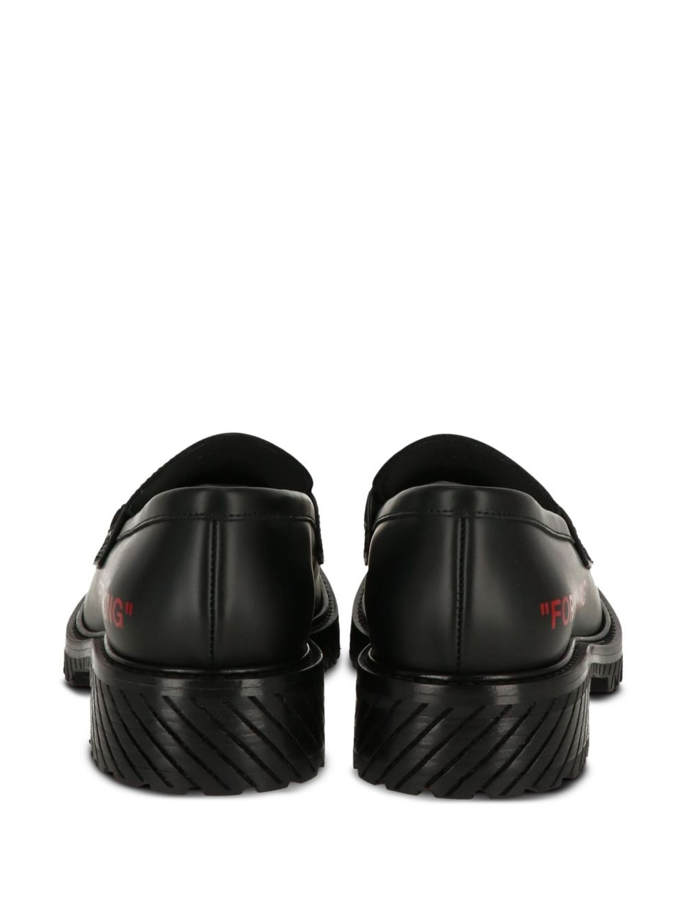 slogan-print loafers - 3