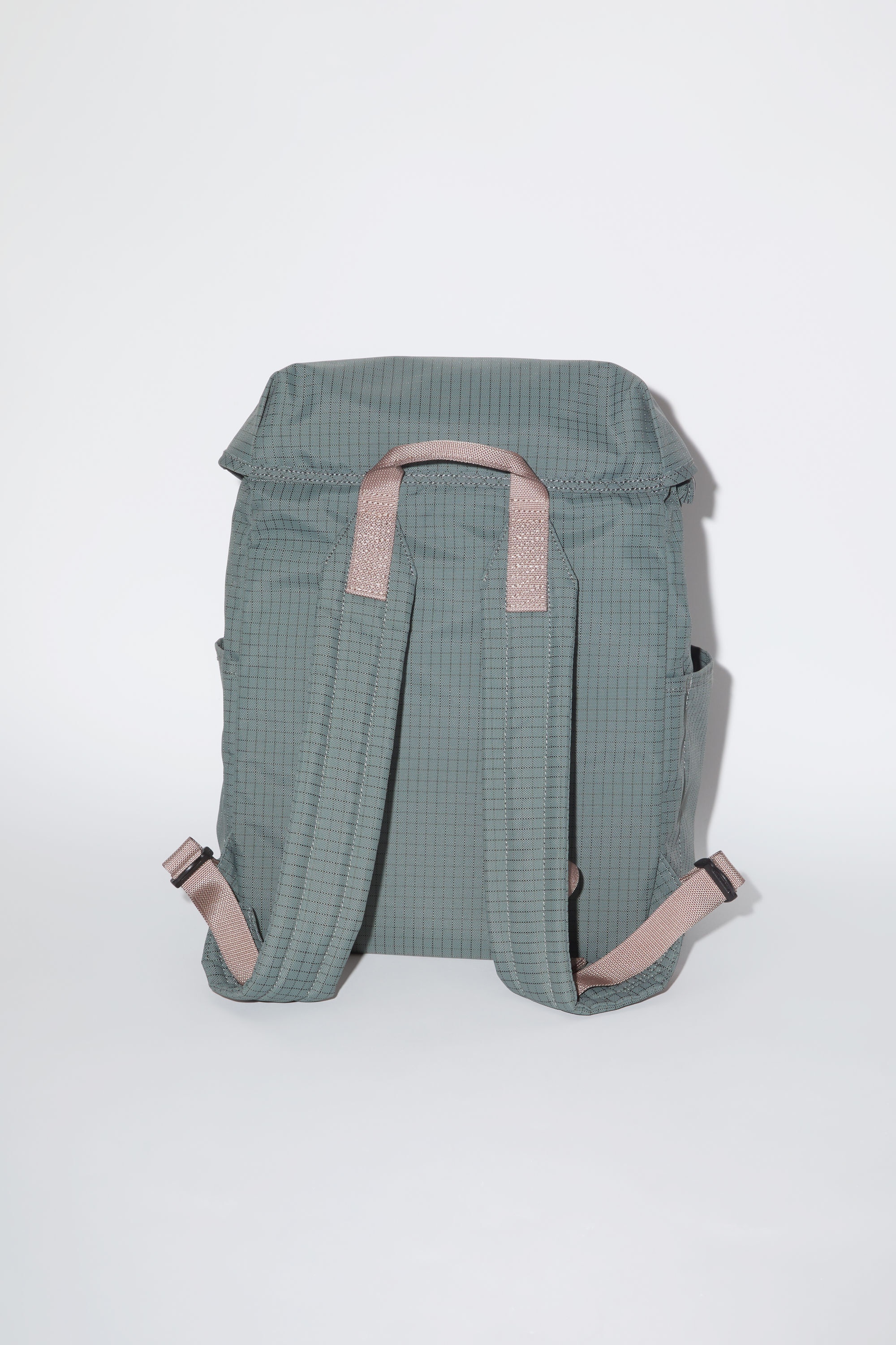 Ripstop nylon backpack - Dark grey/old pink - 3