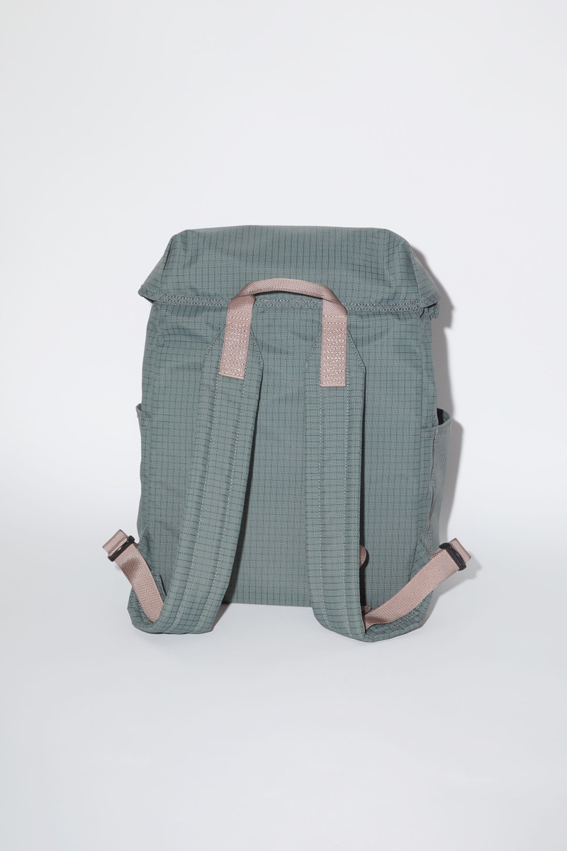 Ripstop nylon backpack - Dark grey/old pink 3
