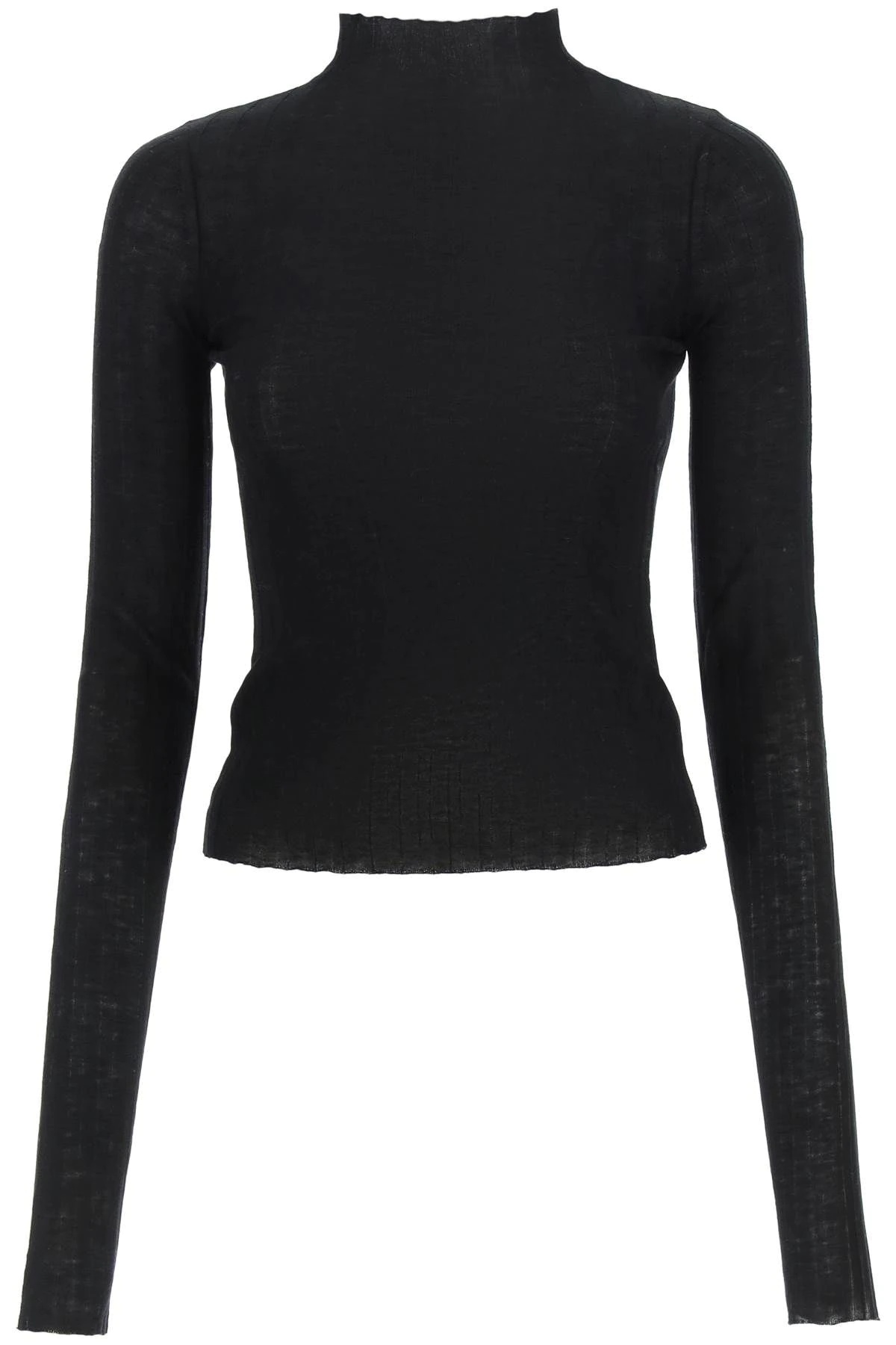 'MADISON' HIGH NECK WOOL SWEATER - 1