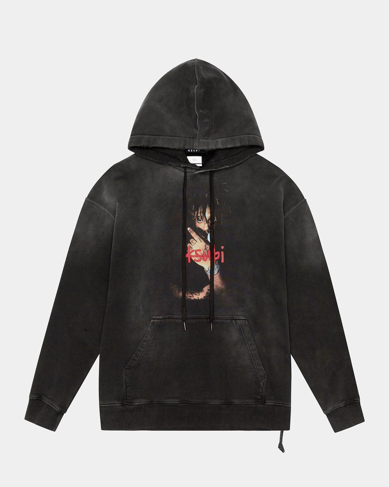 999 JUICE WRLD BIGGIE HOODIE JET BLACK FADE 4