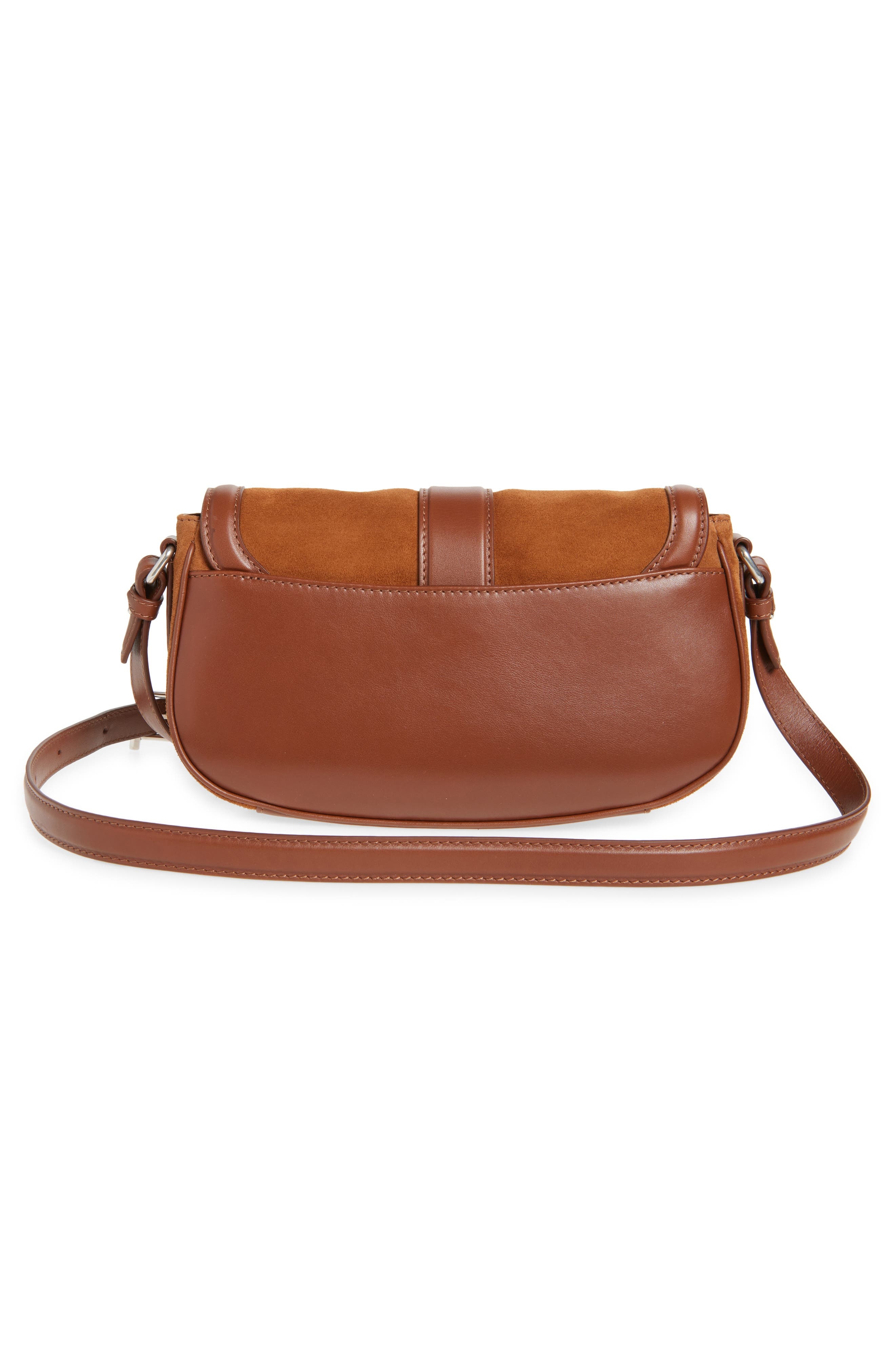 McQueen Mini T-Bar Shoulder Bag in Dark Brown/Silver at Nordstrom - 4