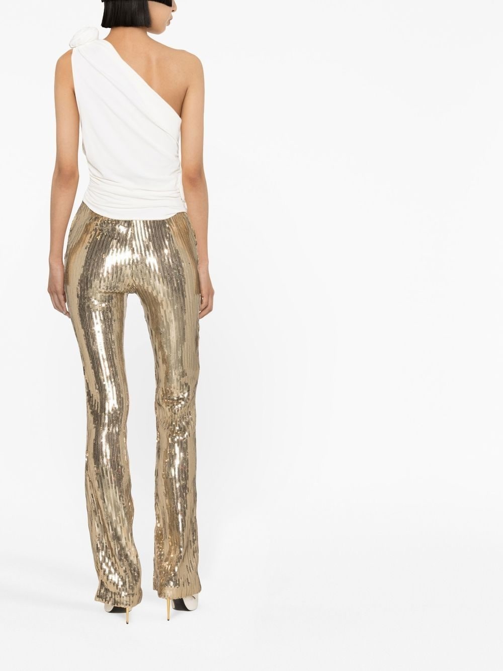 draped one-shoulder top - 4