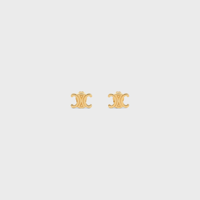 Triomphe Studs in Brass with Gold Finish 1