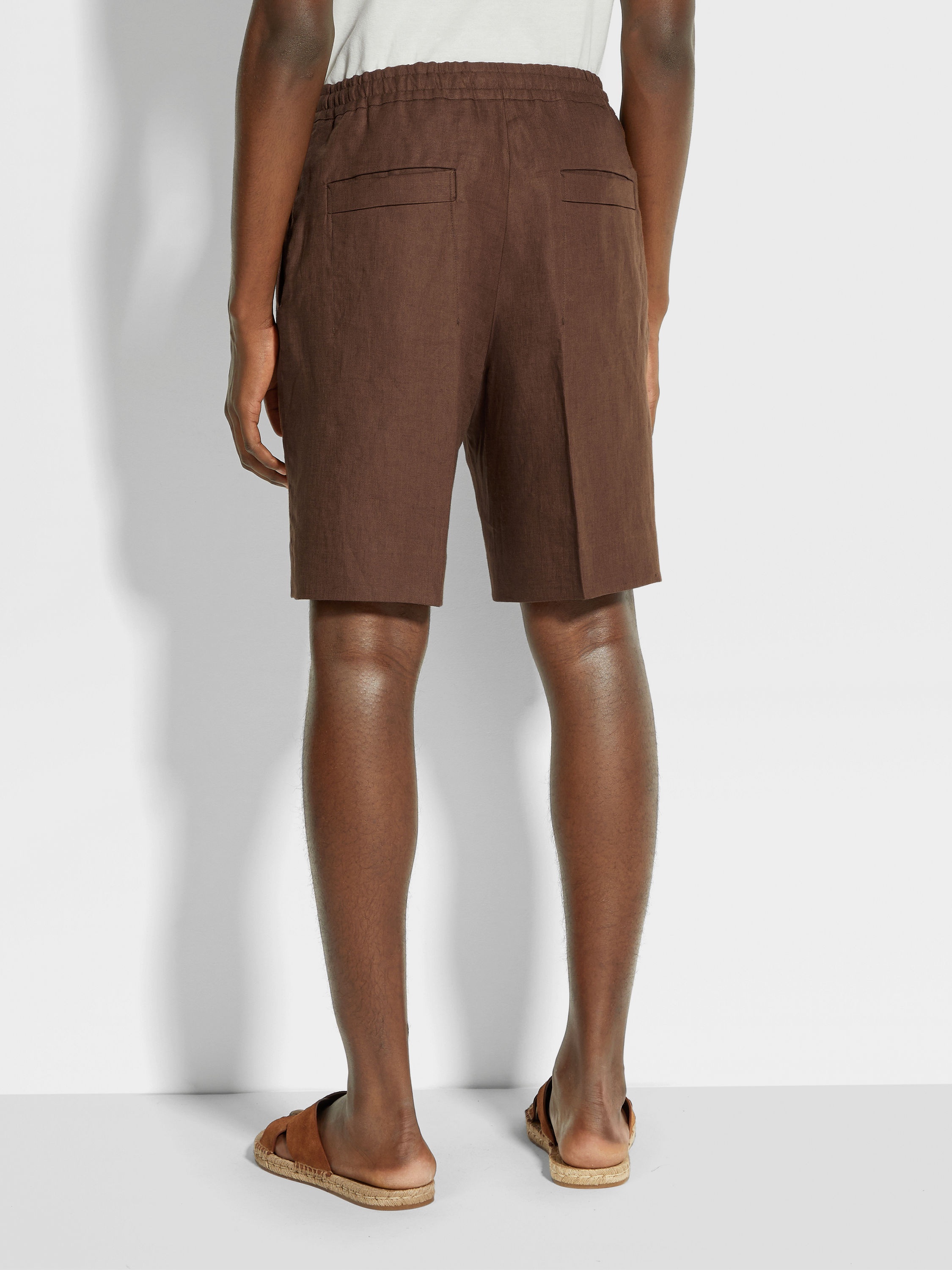 BROWN OASI LINO SHORT PANTS - 6