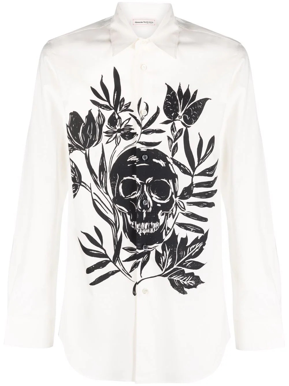 skull-print cotton shirt - 1