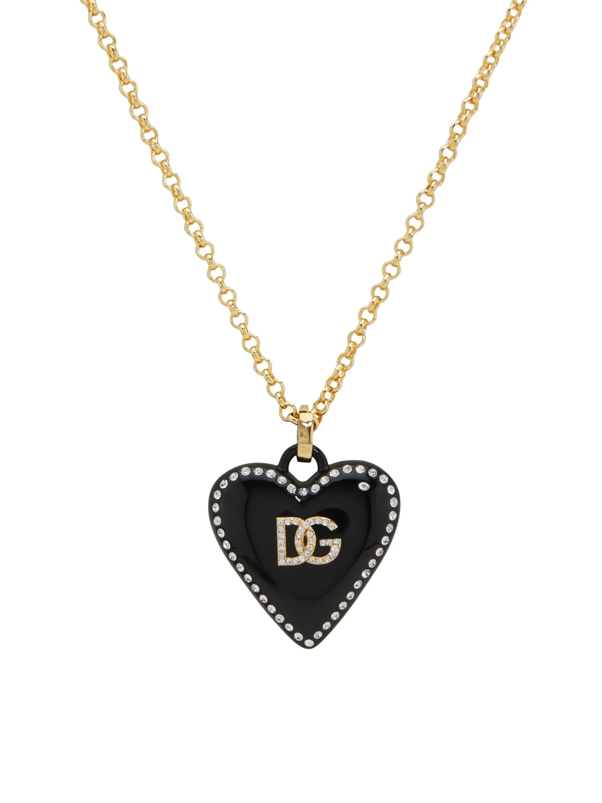 Women's Goldtone & Glass Crystal Monogram Heart Pendant Necklace - Gold - 1