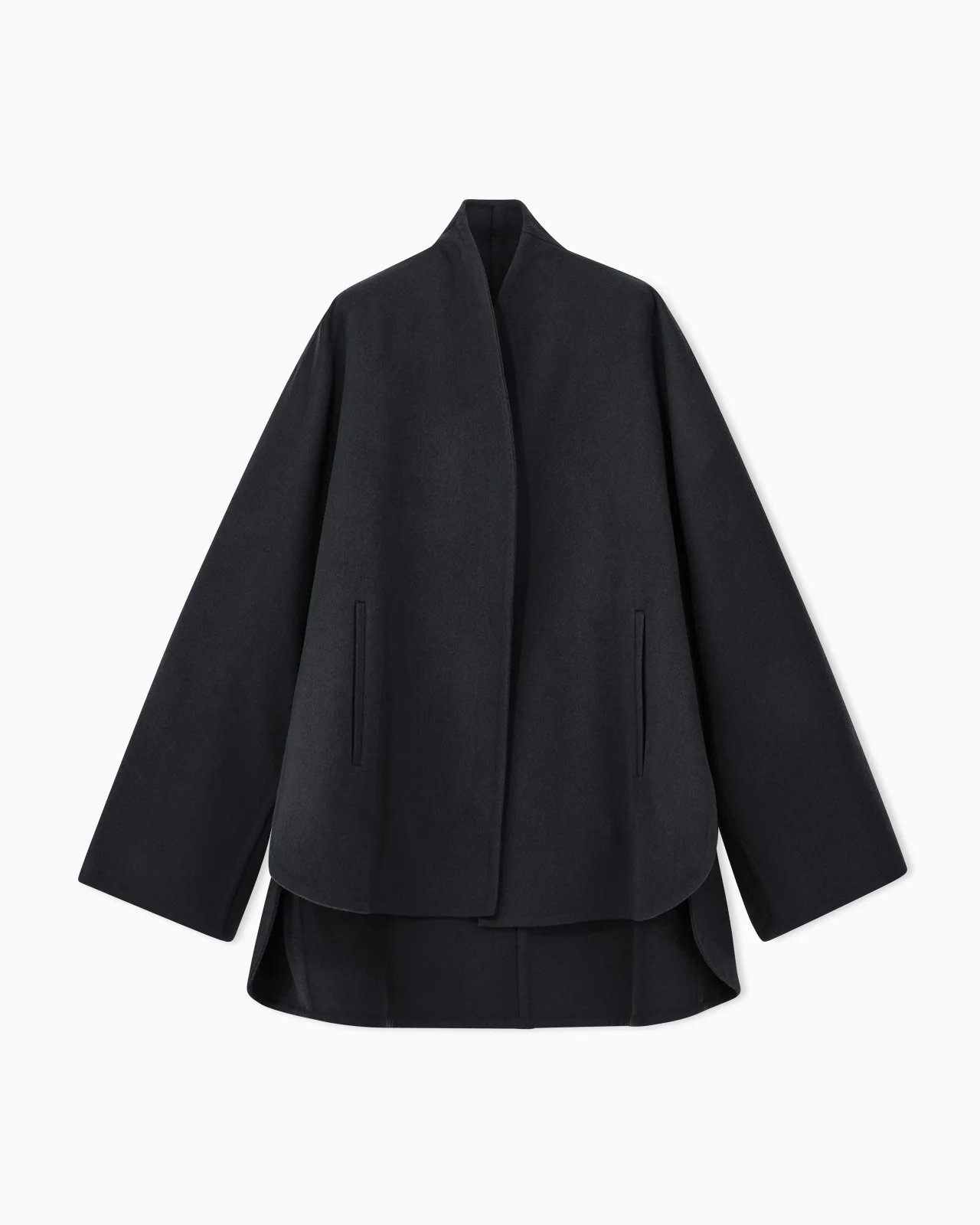 PEA COAT IN HEAVY DOUBLE CASHMERE WITH A SHAWL COLLAR - 1
